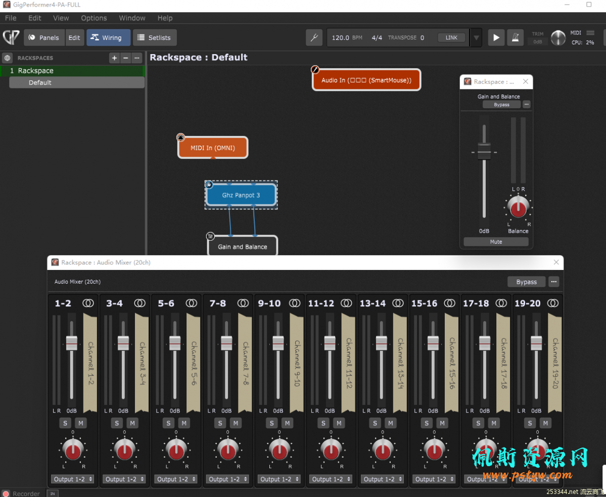Deskew Gig Performer Unlocked v4.5.8 WiN-SEnki现场直播多路接入软件支持ASIO以及VST效果器